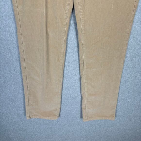 LL Bean Corduroy Pant Size 16 Tan Favorite Fit Stretch Academia Neutral Heritage - Picture 3 of 13